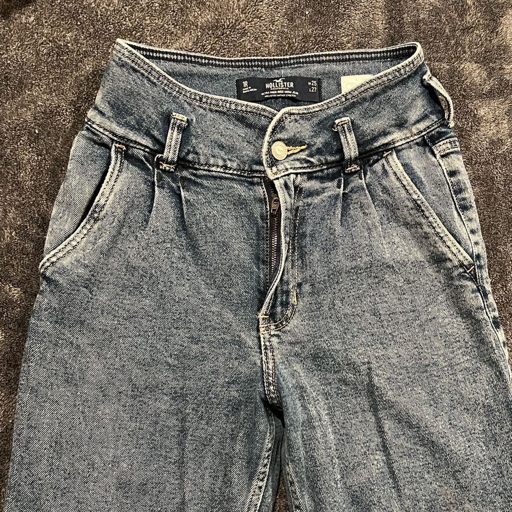 Hollister Ultra High Rise Mom Jeans.